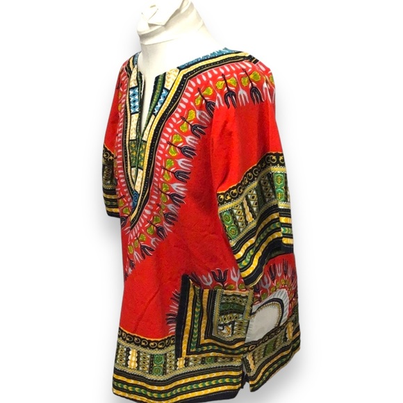 National Sport Shirts by Manhattan Mens Short Sleeve Ethnic Tunic, size L - Picture 3 of 11